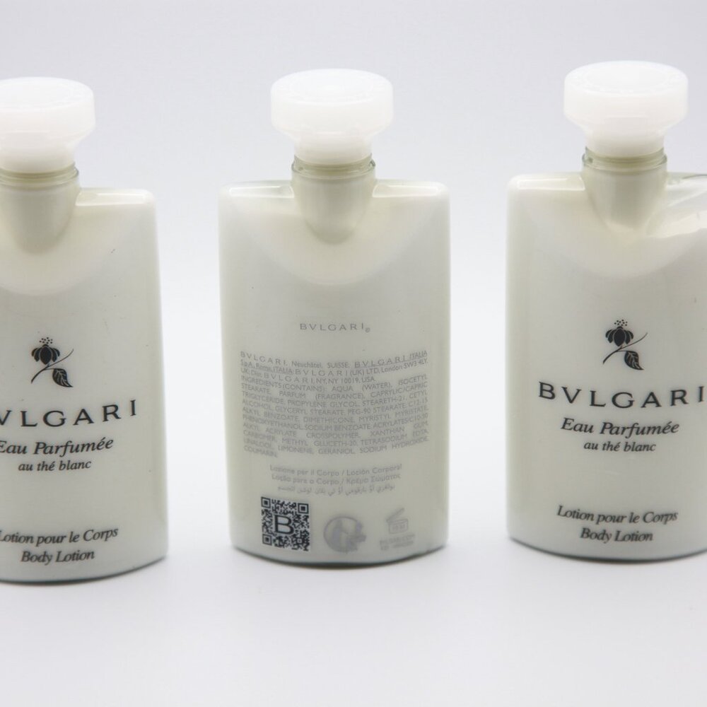 BVLGARI au thé Blanc Pack Of 3 NEW (White Tea) Body Lotion - 2.5 Fl oz / 75mL - Picture 2 of 2